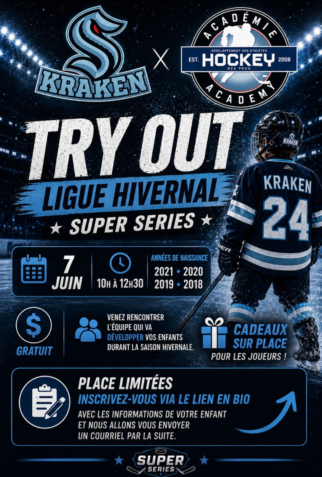 TRY-OUT Ligue hivernal super séries 2021-2020-2019-2018
