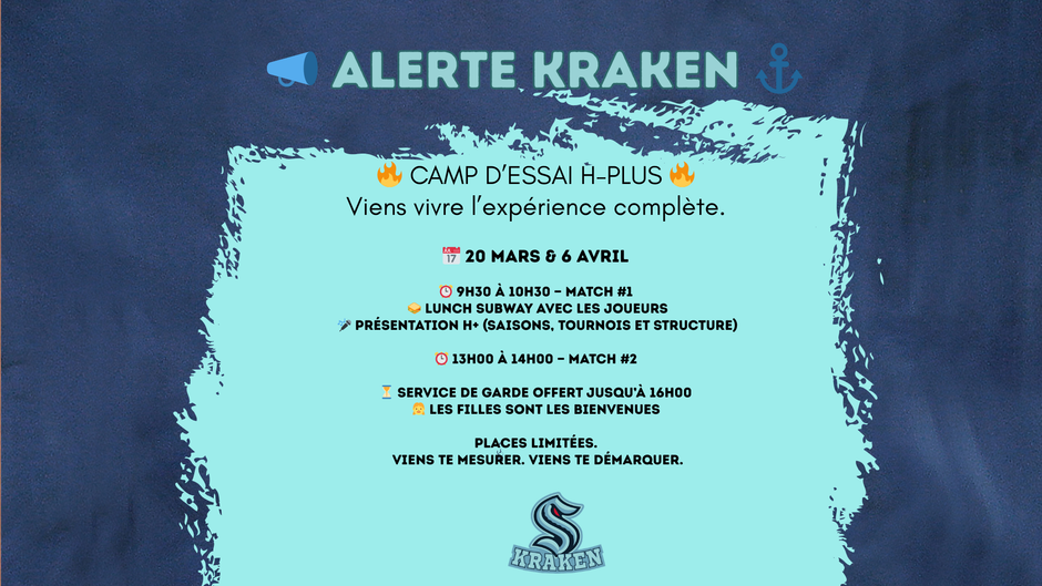 PEDAGOGICAL -H-Plus Try Out (Kraken Selection Camp 2026-2027)