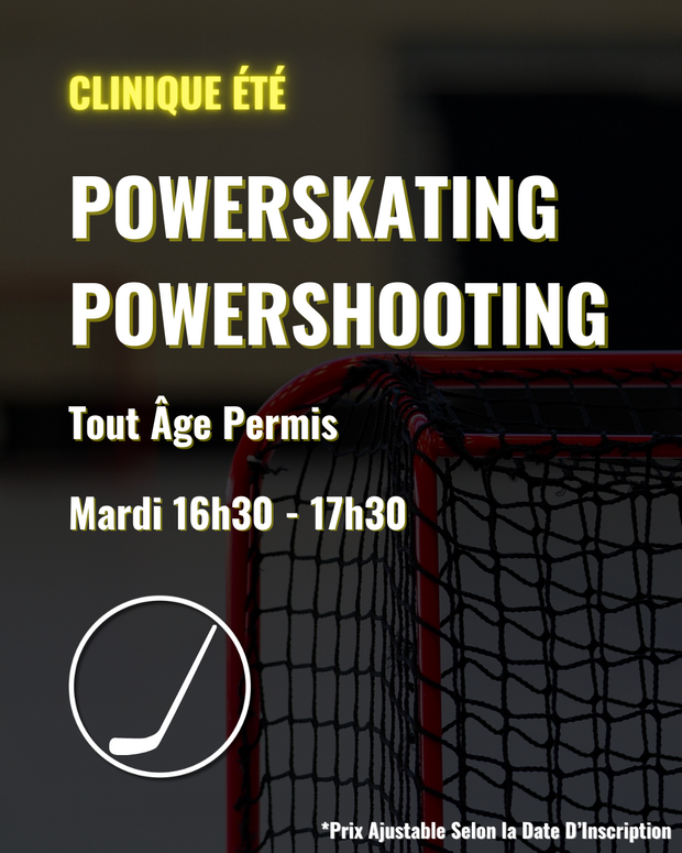 SUMMER Clinic - Power skating/Power shooting - $448/8 Sessions